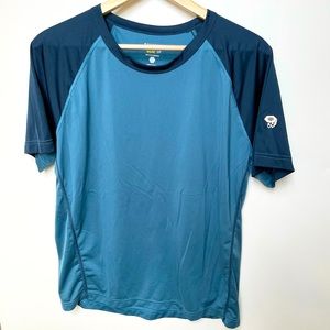 Mountain Hardwear Men’s Blue Short Sleeve Active Top Large